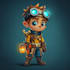 draw 2d game character illustration
