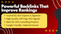 create SEO backlinks from 400 high authority sites