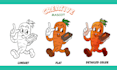 draw creative retro mascot cartoon character