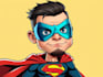 design premium superhero caricature character
