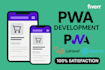 develop pwa or progressive web app using react or laravel