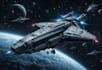 design a sci fi spaceship art