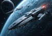 design a sci fi spaceship art