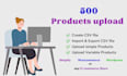 import products via CSV to shopify, woocommerce and more
