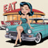 paint pin up and cartoon illustrations