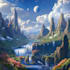 draw fantasy concept landscape illustrations