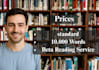 review your book with a critical eye and deliver feedback that adds value to you