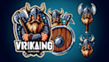 do wonderful viking set with axes amd shield mascot logo