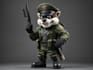 draw military character mascot