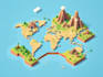 create a isometric map vector illustration