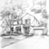 pencil or watercolor sketch your house