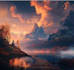 draw fantasy background and landscape