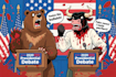 draw political cartoon and comic strip