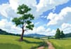 paint impressionism landscape in digital oil painting