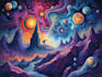 create magical abstract art, psychedelic, surrealism, cubism