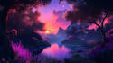 make fantasy landscape in traditional or digital art