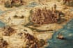 create line art fantasy map illustration