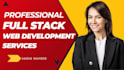 create full stack website as front end html css responsive web developer
