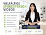 create a professional spokesperson video in german