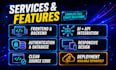 build a custom website development, full stack developer, front end developer