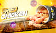design eye catching halal restaurant and fast food menu