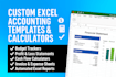 create custom excel, google sheet accounting templates and financial calculators