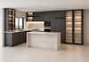 design your kitchen interior, including a floor plan and photorealistic r