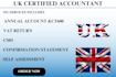 file UK vat returns corporation return ct600 confirmation statement and sa100