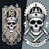 create mascot skull sawmill logo