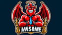 do awesome  devil cartoon style mascot logo