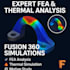 fusion 360 simulation analysis fea, thermal, motion analysis