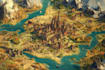 illustrate medieval fantasy and sci fi maps