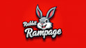 design original rabbit rampage mascot logo with express delivery