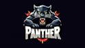 design creative black panther mascot logo with express delivery