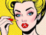 draw a retro pop art roy lichtenstein style