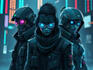 do cyberpunk, sci fi, robot, mecha character concept art