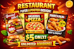 design food ,restaurant, takeaway menu,static TV screen menu