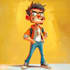design a 2d cartoon character