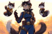 make anime art style furry characters