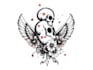 do premium trash polka design , sleeve tattoo