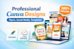 create editable canva flyer, poster and social media design