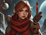 maka a sci fi character and sci fi art