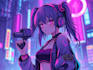 draw anime girls cyberpunk