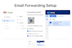 set up gmail and outlook hotmail email forwarding for campaigns