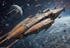 illustrate a sci fi spaceship art