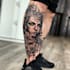 do unique blackwork, patchwork, and fine lines custom tattoo