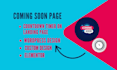 professional coming soon and landing page design with countdown timer