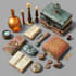 create props and objects, items for your games, 2d art raster