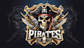 make amazing pirates skull logo with free source file