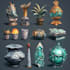 create nice 2d game assets, props, icons, objects and UI